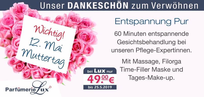 Gesichtsbehandlung Geschenk für Muttertag